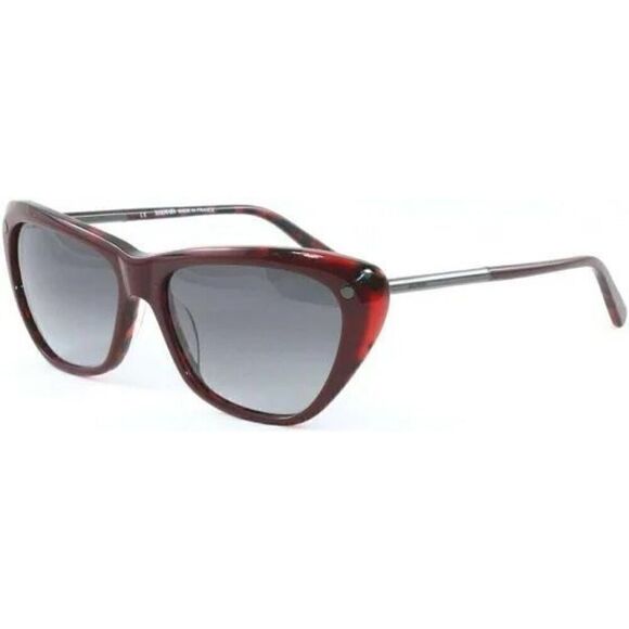 BALMAIN 56mm Modified Cat Eye Sunglasses, Polarized, Designer, Red Tortoise, NWT - Picture 10 of 16
